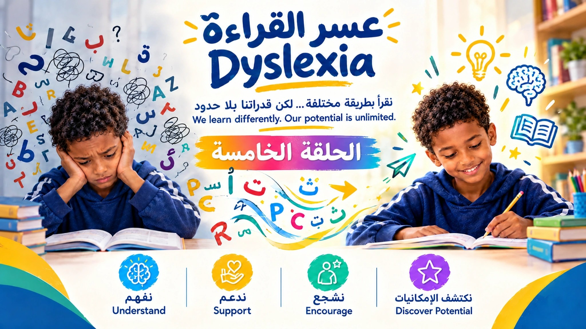 عسر القراءة Dyslexia- الحلقة الخامسة