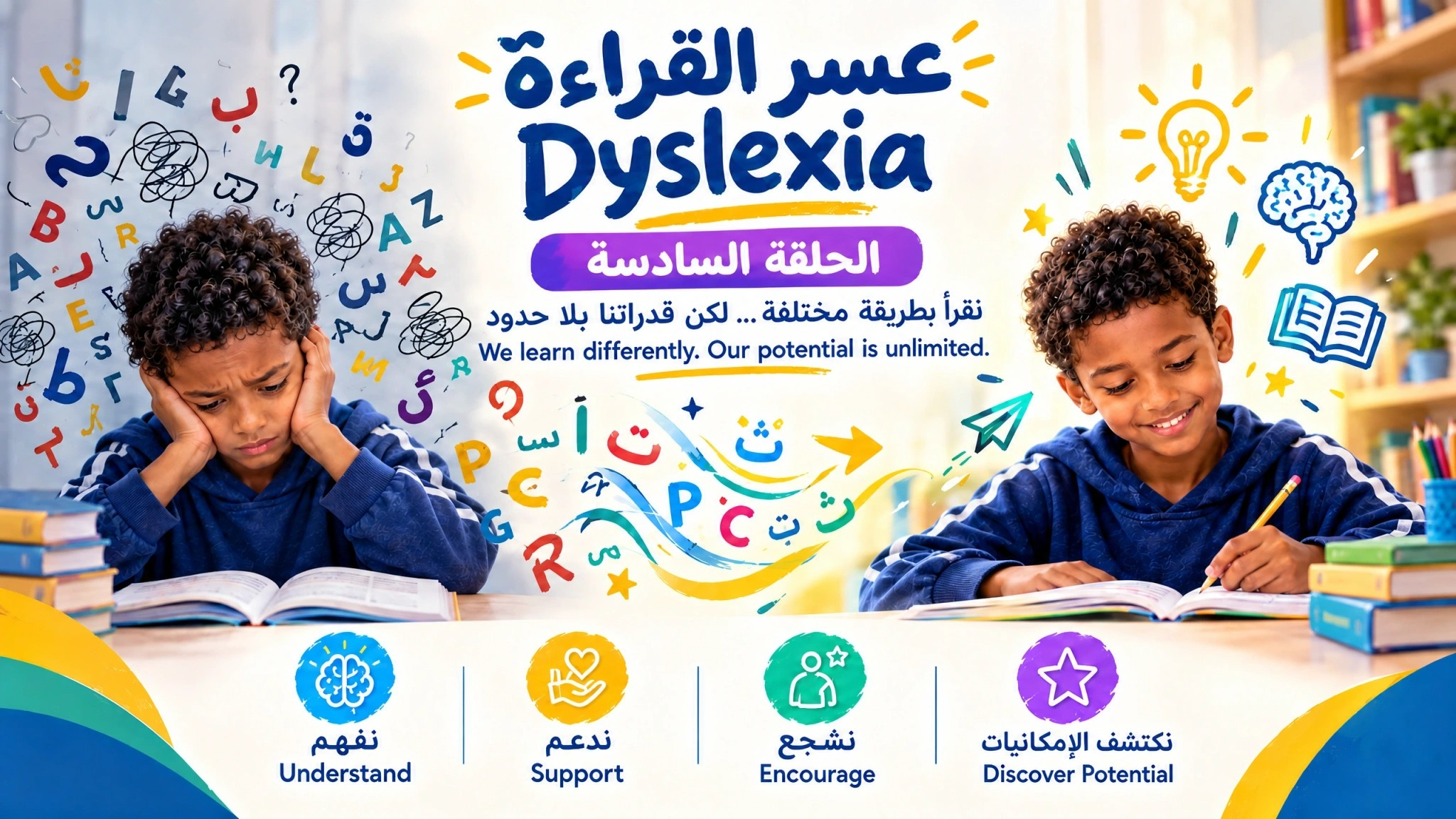 عسر القراءة Dyslexia- الحلقة السادسة